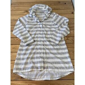 Giordano Skin Windbreaker Jacket Size Medium Women’s White Grey